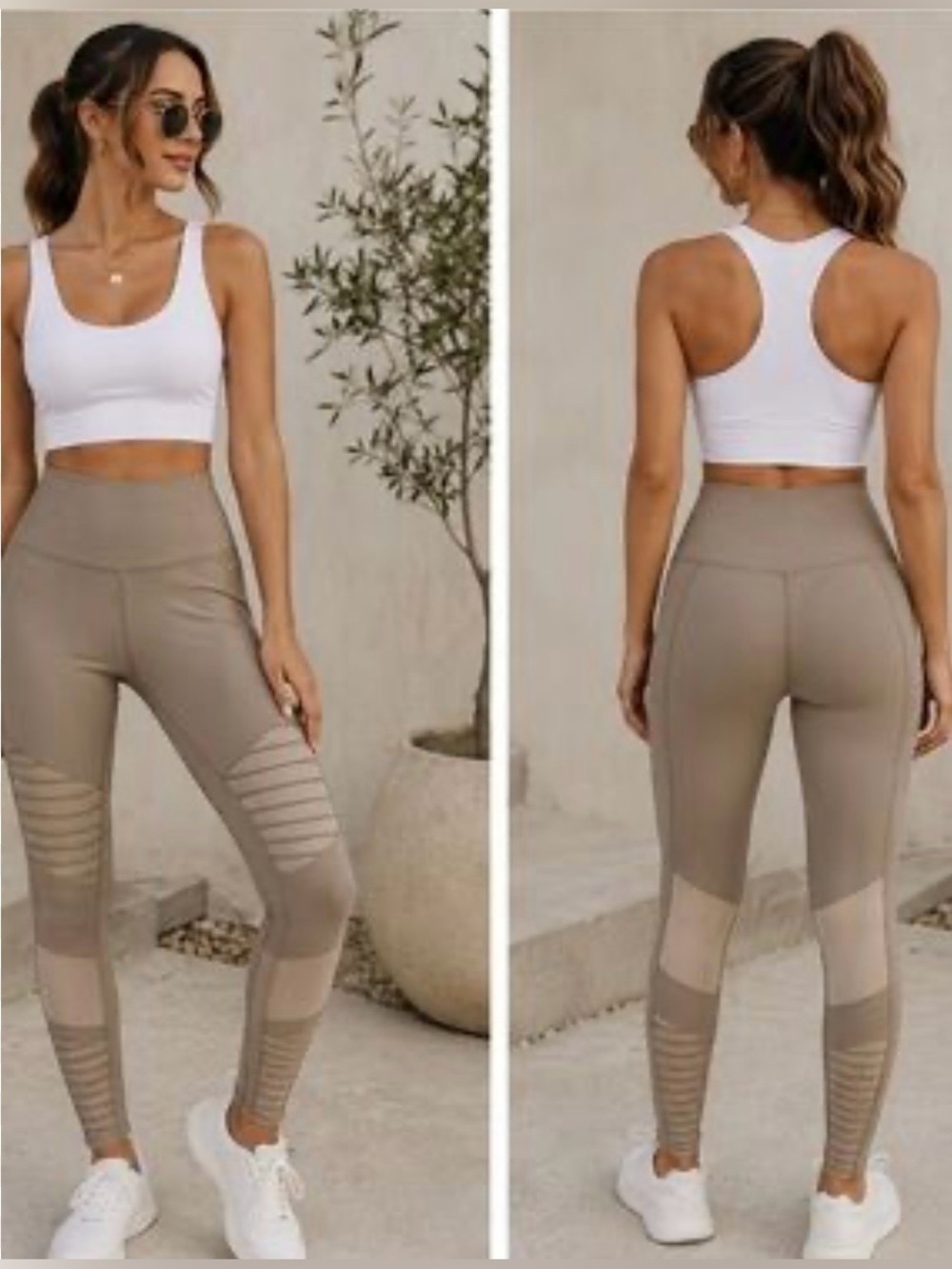 ALO Yoga Ribbed Panel   High Waist
Moto Legging